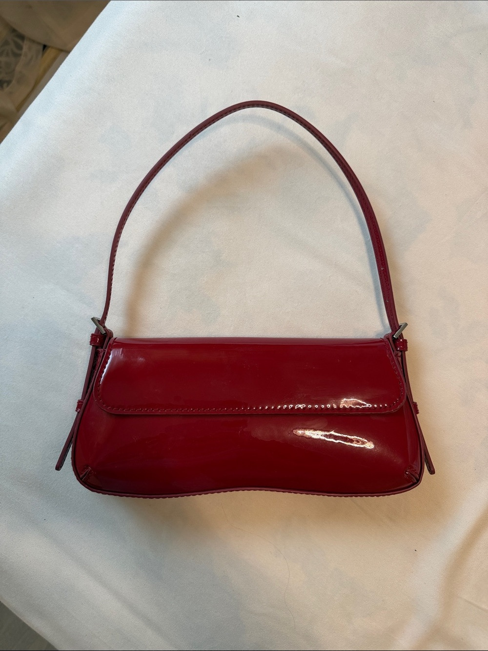 Zara Red Patent Shoulder Bag